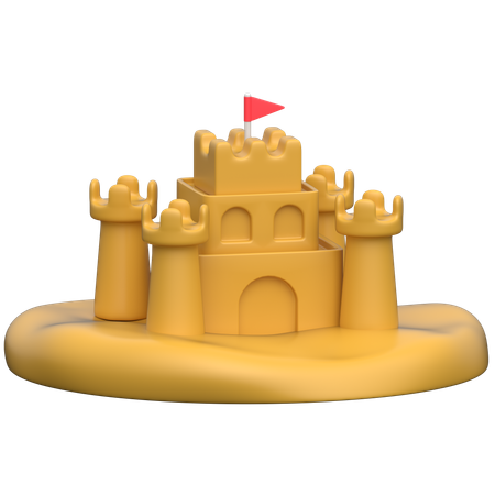 Sandcastle  3D Icon