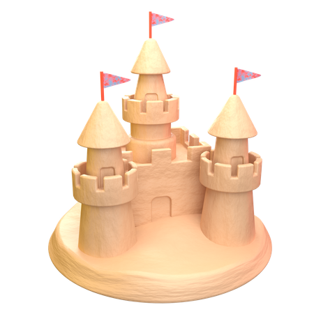 Sandcastle  3D Icon