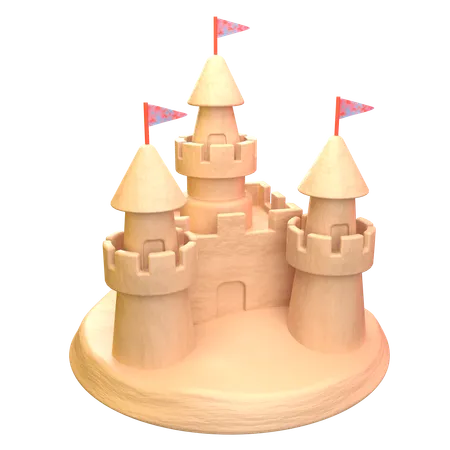 Sandcastle  3D Icon