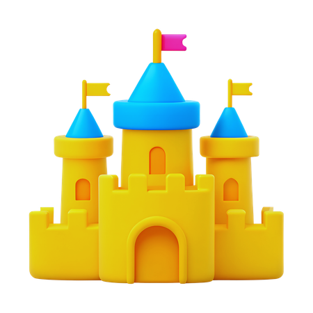 Sandcastle  3D Icon