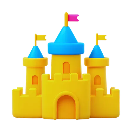 Sandcastle  3D Icon