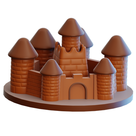 Sandcastle  3D Icon