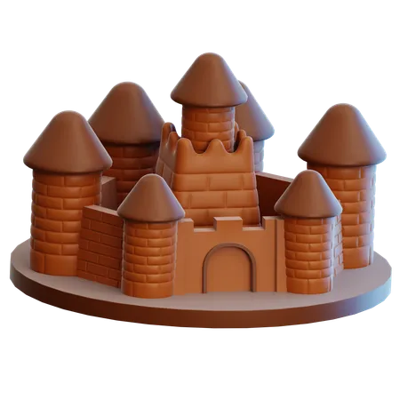 Sandcastle  3D Icon