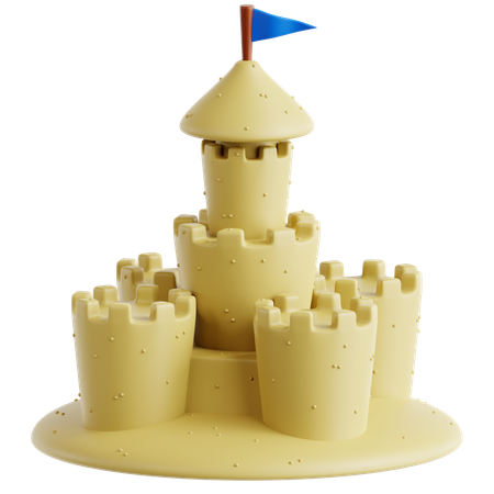 Sandcastle  3D Icon