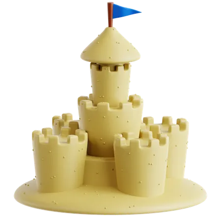 Sandcastle  3D Icon