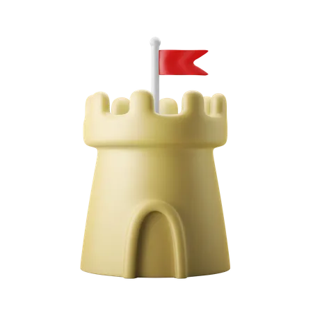 Sandcastle  3D Icon