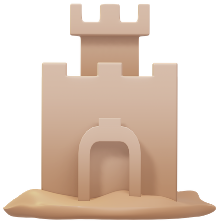Sandcastle  3D Icon