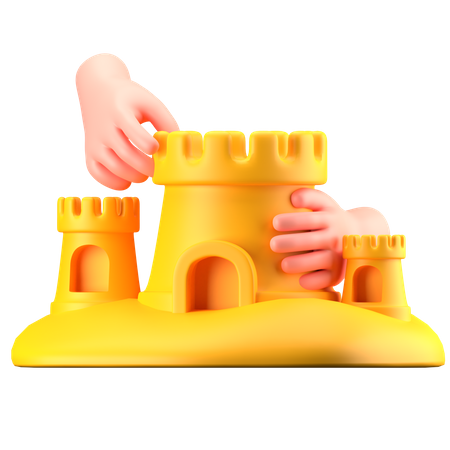 Sandcastle  3D Icon