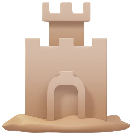 Sandcastle  3D Illustration