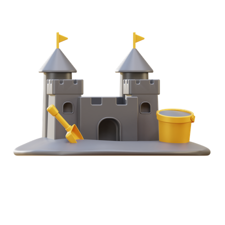 Sandcastle  3D Illustration