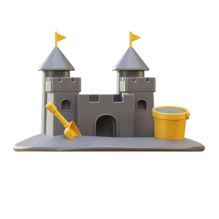 Sandcastle  3D Illustration