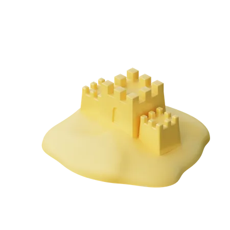 Sandcastle  3D Illustration