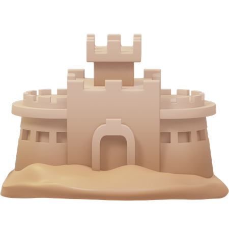 Sandcastle  3D Illustration