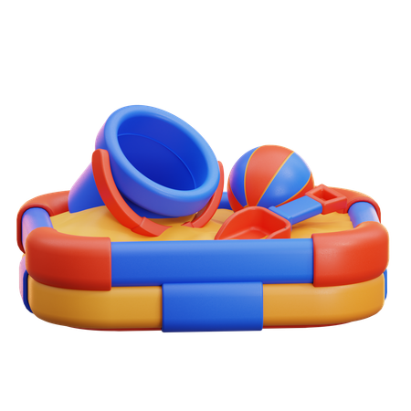 Sandkastenset  3D-Symbol