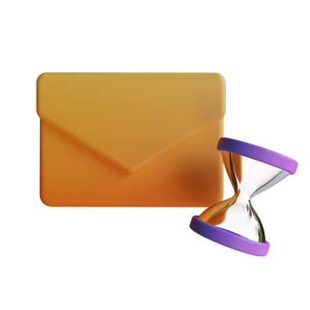 Sanduhr-Mail  3D Icon