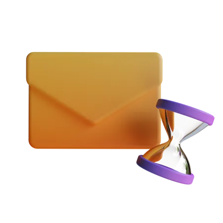Sanduhr-Mail  3D Icon