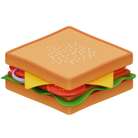 Sanduíche  3D Icon