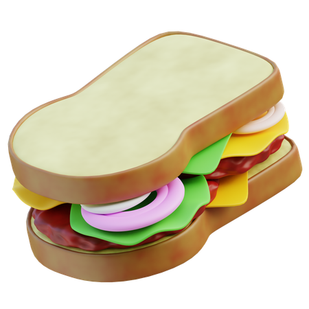 Sanduíche  3D Icon