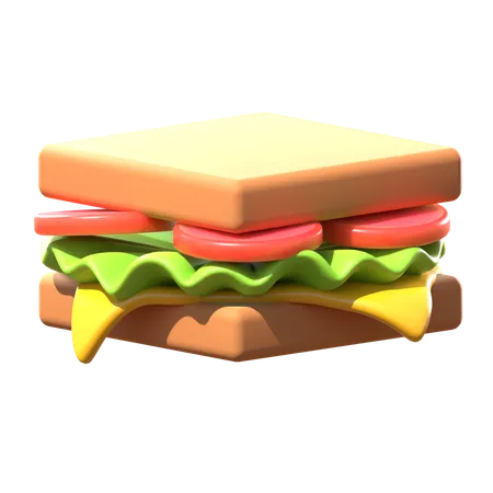 Sándwich  3D Icon