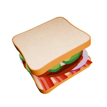 샌드위치  3D Icon