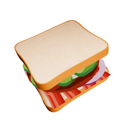 샌드위치  3D Icon