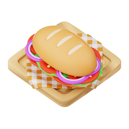 Sandwich  3D Icon