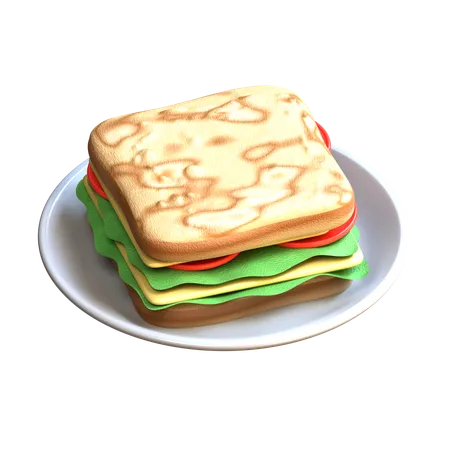 Sándwich  3D Icon