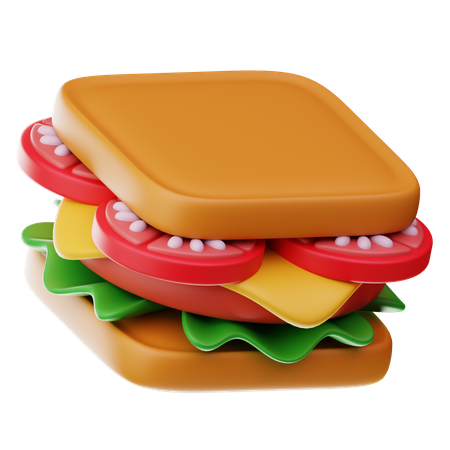 サンドイッチ  3D Icon