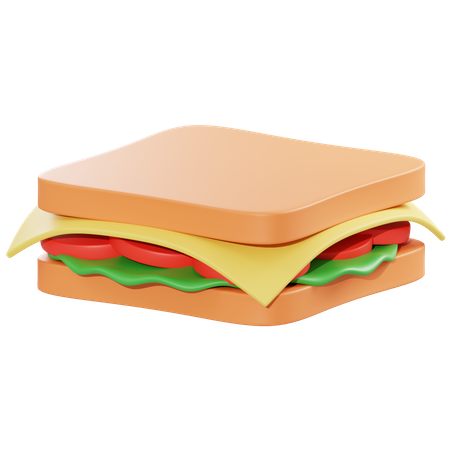 Sandwich  3D Illustration