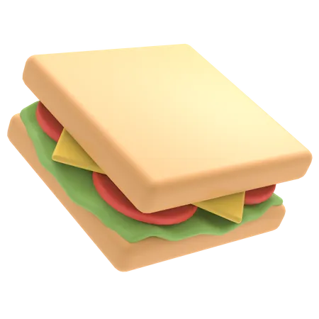 Sandwich  3D Illustration