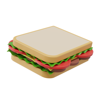 Sandwich  3D Illustration