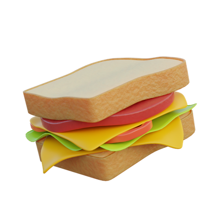 Sandwich  3D Illustration