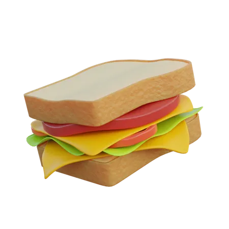 Sandwich  3D Illustration