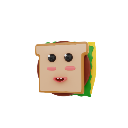 Sandwich  3D Illustration