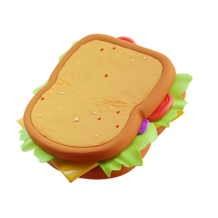 Sandwich  3D Illustration