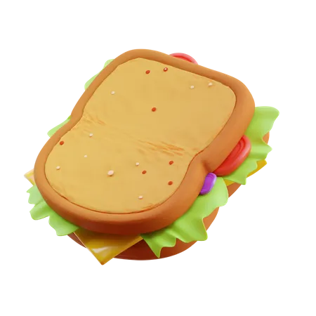 Sandwich  3D Illustration