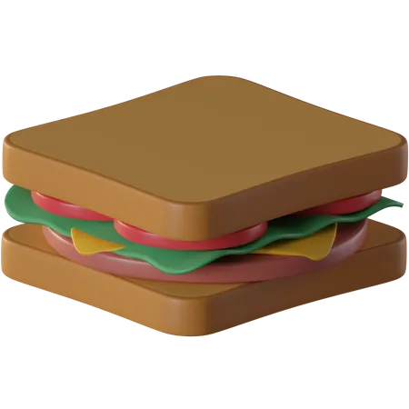 Sandwich  3D Illustration