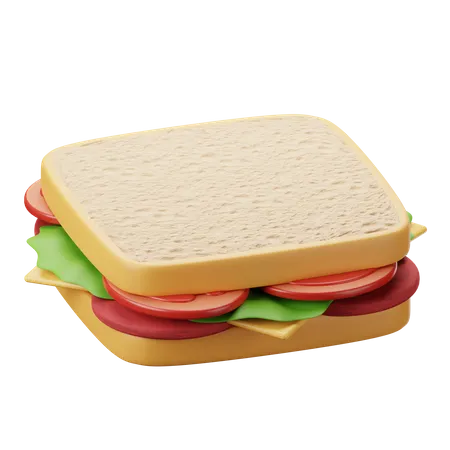 Sandwich  3D Illustration