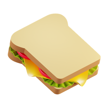 Sandwich  3D Illustration