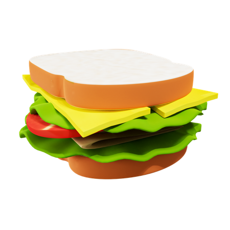 Sandwich  3D Illustration