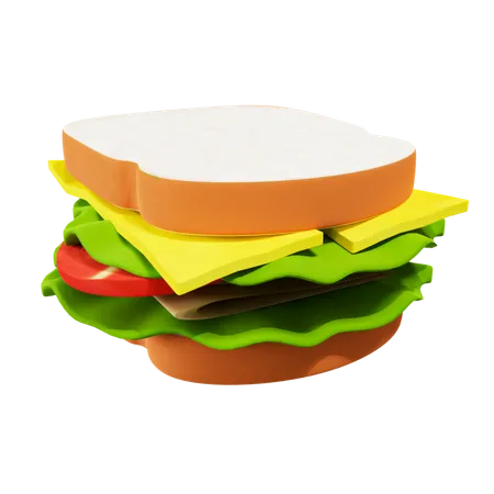 Sandwich  3D Illustration