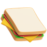 3d bread and cheese logo