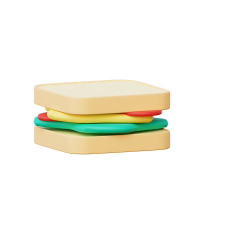 Sandwich 3D Illustration