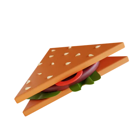 3 D Illustration Sandwich 3D Icon