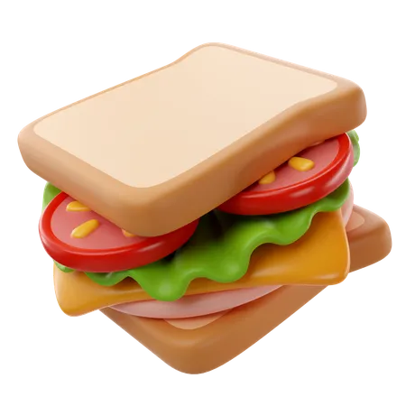 3 D Illustration Sandwich Of Back To School Icon 3D Icon