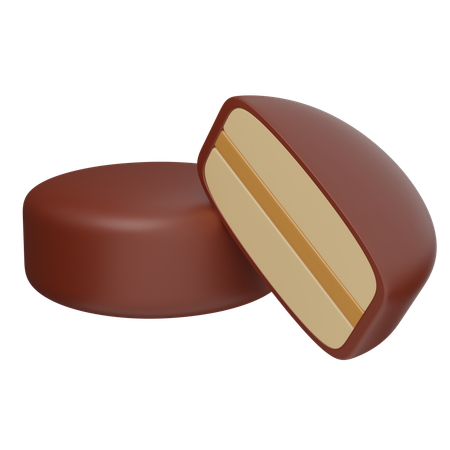 Sandwich aux biscuits au chocolat  3D Icon