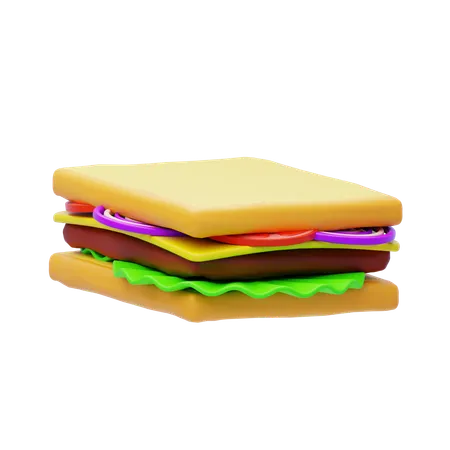 Sándwich capresse  3D Icon