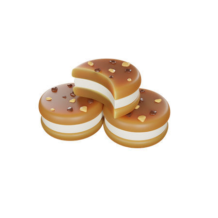 Sandwich Cookie  3D Icon