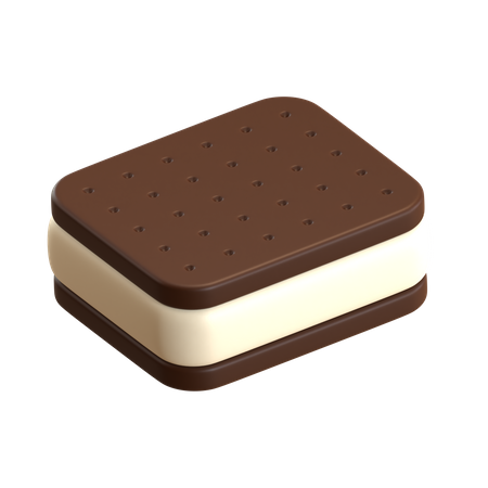 Sándwich de galleta con helado  3D Icon