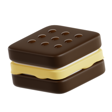 Sándwich de helado  3D Icon